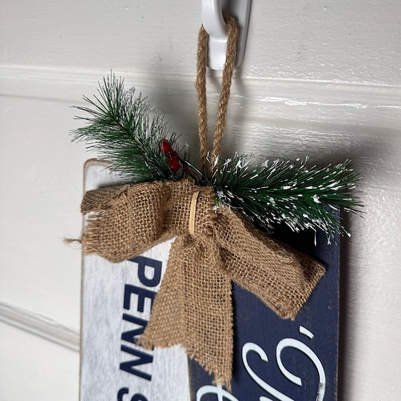 Penn State College Holiday Home Decor Hanging Wood Sign Tis The Season - Picture 7 of 16